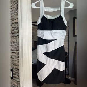 Beautiful Black & White Ruby Rox Rayon Dress Womans/Juniors Sz 7 EUC